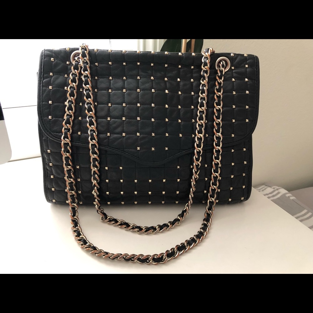 Rebecca Minkoff Quilted Studded Leather Crossbody